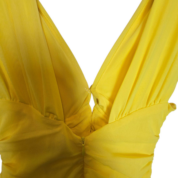 Eliya the Label Anna Dress in Yellow XS maxi gown gloves stretchy - Picture 7 of 11